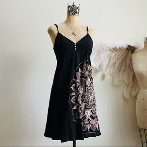 L U C K Y  B R A N D black summer dress